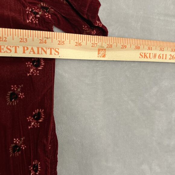 Natural Life Crushed Velvet Floral Mini Dress Pockets Women’s Medium Oversized - Picture 6 of 11